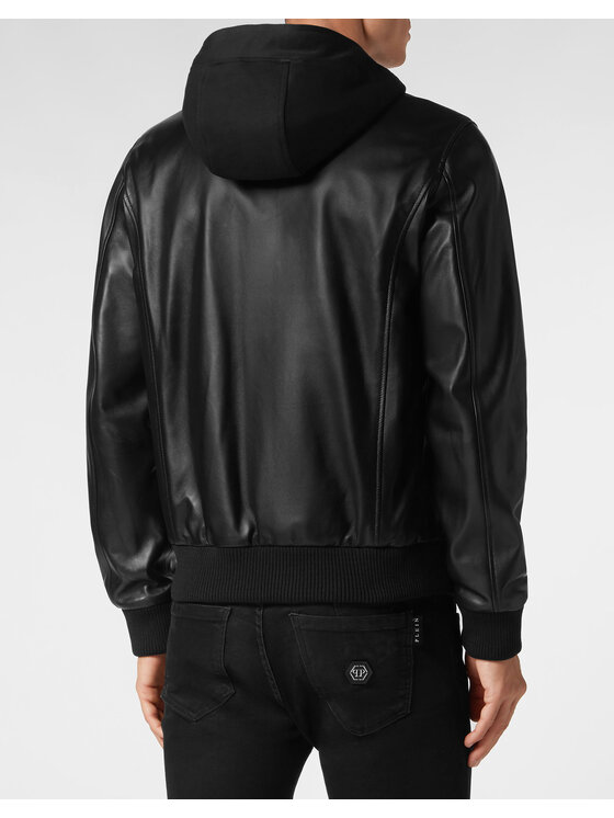 PHILIPP PLEIN PHILIPP PLEIN Giacca di pelle 3017 Nero Regular Fit