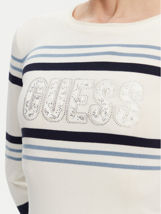 Guess Guess Džemper W5GR18 Z2NQ2 Écru Slim Fit