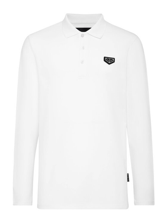 PHILIPP PLEIN PHILIPP PLEIN Polo 255 Biały Regular Fit
