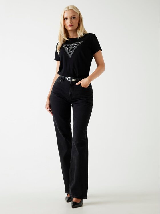 Guess Guess Marškinėliai 178509 Juoda Classic Fit