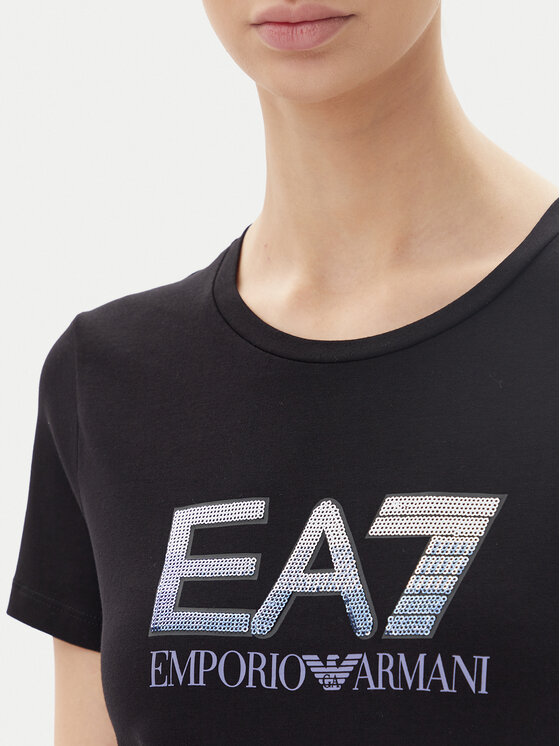 EA7 Emporio Armani EA7 Emporio Armani T-krekls 7W000183 AF10373 UC001 Melns Regular Fit
