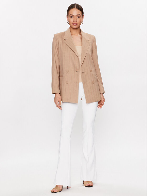 DKNY DKNY Švarkas P3BCUO60 Smėlio Regular Fit