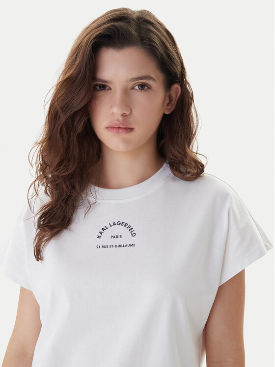 KARL LAGERFELD KARL LAGERFELD Tričko B1W17032 Biela Relaxed Fit