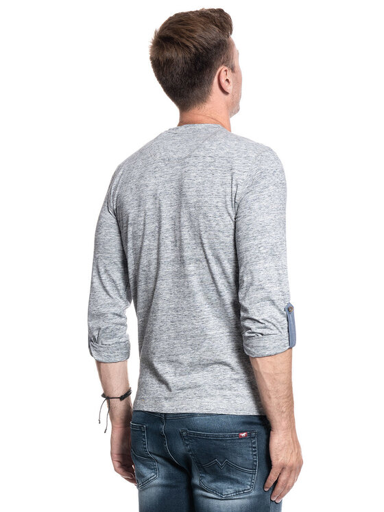 Mustang Mustang T-shirt ADRIAN H HENLEY Grigio Regular Fit