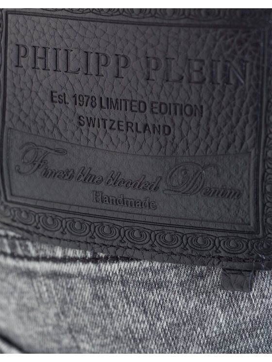 PHILIPP PLEIN PHILIPP PLEIN Džínsy 30764 Sivá Straight Fit