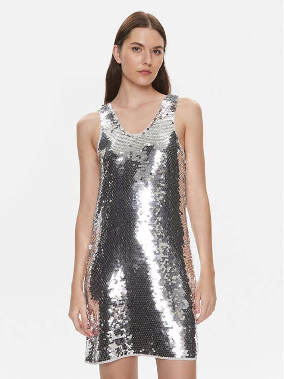 Samsøe Samsøe Samsøe Samsøe Coctailkleid Lykke F23400086 Silberfarben Regular Fit