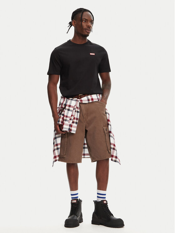Hunter Hunter Футболка Tavish HARM0082251 Чорний Regular Fit
