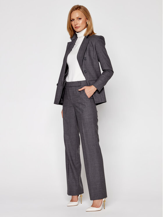 MICHAEL Michael Kors MICHAEL Michael Kors Штани з тканини Derby MF03HBSESJ Сірий Regular Fit