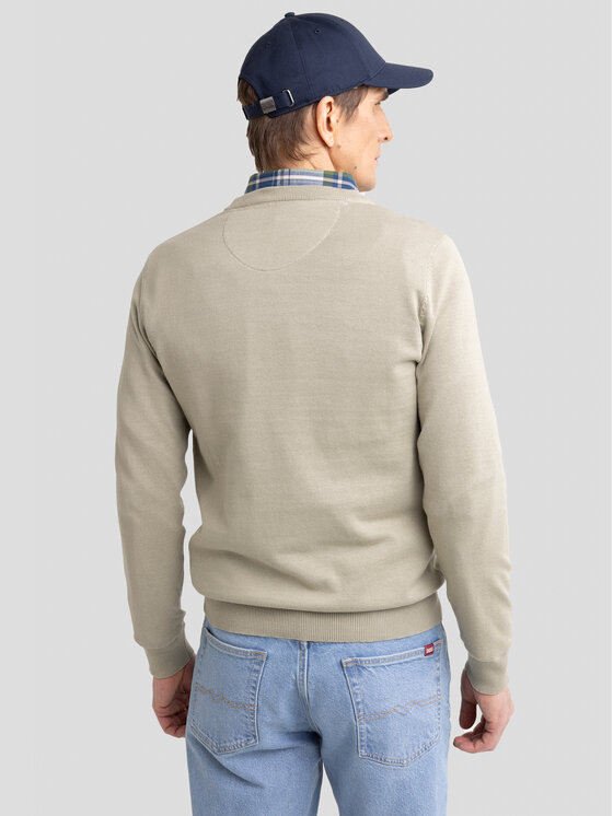 BIG STAR BIG STAR Sweter BASILIAN Zielony Basic Fit