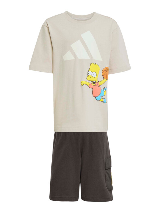 adidas adidas Set majica i hlače The Simpsons JL9196 Bež Regular Fit