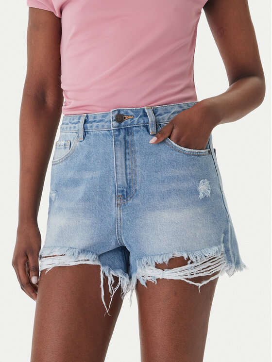 Eleh Eleh Τζιν σορτσάκια EL122 Μπλε Regular Fit