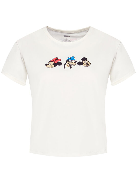 Levi's® Levi's® T-Shirt DISNEY Mickey & Friends A0618-0001 Λευκό Slim Fit