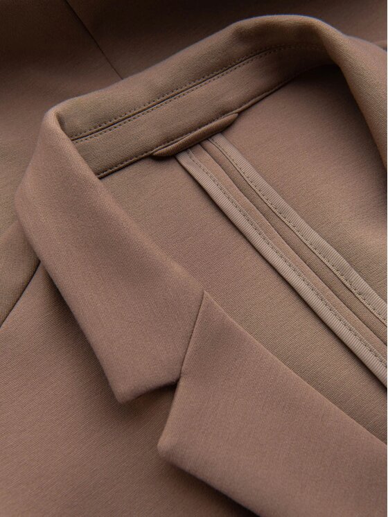 Ombre Ombre Marynarka OM-BLZB-0127 Beżowy Regular Fit