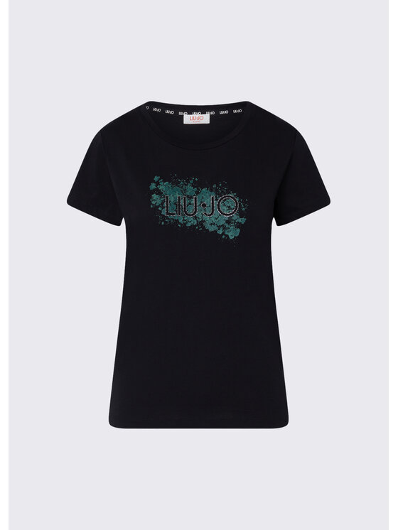 Liu Jo Liu Jo T-Shirt TF6238JS003L9573 Czarny Regular Fit