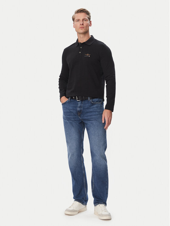 Aeronautica Militare Aeronautica Militare Поло 262PO1947UJ00703 Чорний Regular Fit