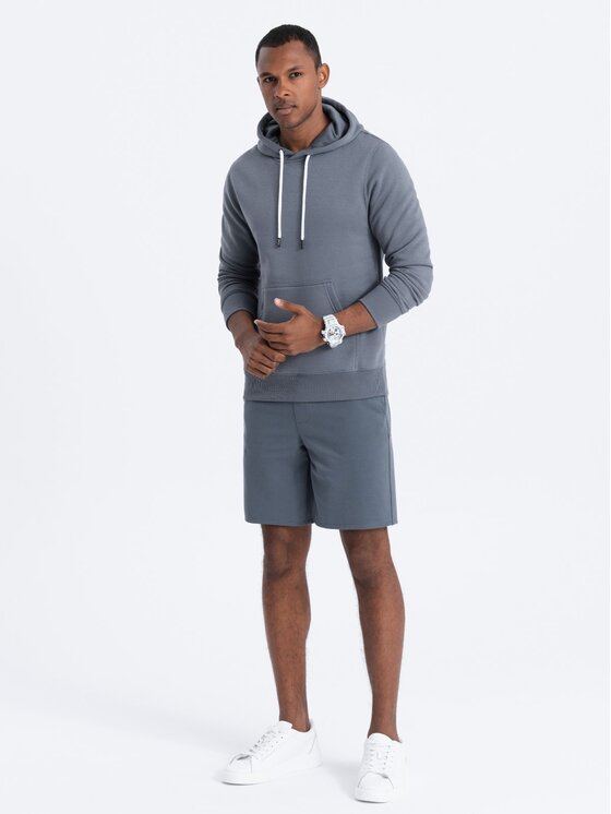 Ombre Ombre Mikina B979 Modrá Regular Fit