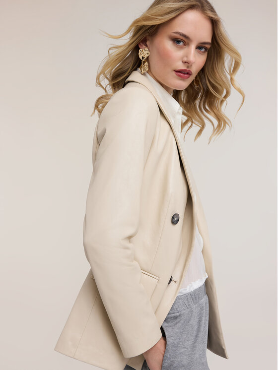 Motivi Motivi Giacca in similpelle Q029Q001042N002 Bianco Regular Fit