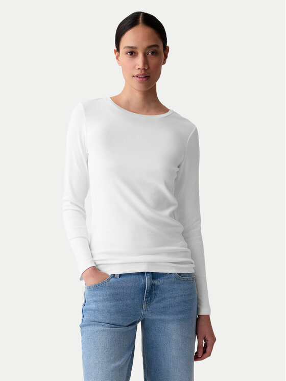Gap Gap Μπλουζάκι 540609-04 Λευκό Slim Fit