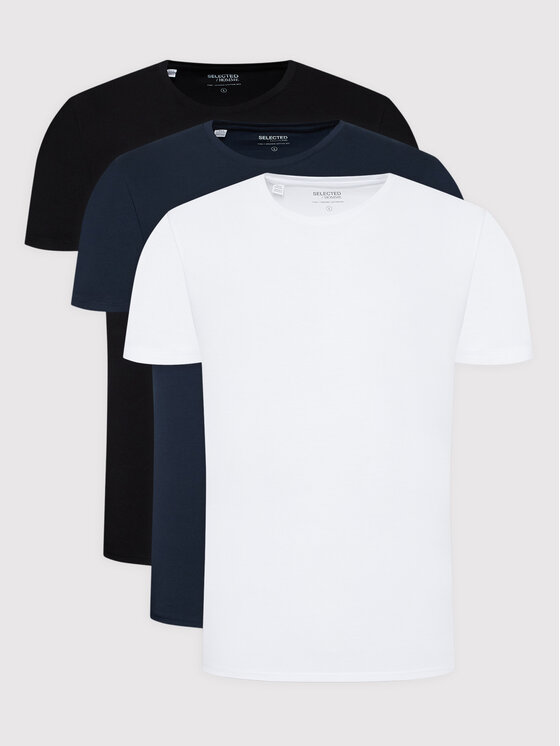 Selected Homme 3 marškinėlių komplektas Newpima 16076191 Spalvota Regular Fit