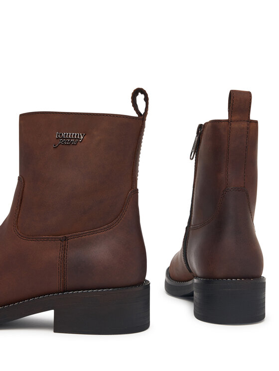 Tommy Jeans Tommy Jeans Botki Tjw Soft Sole Chelsea Boots Lth EN0EN03080 Brązowy