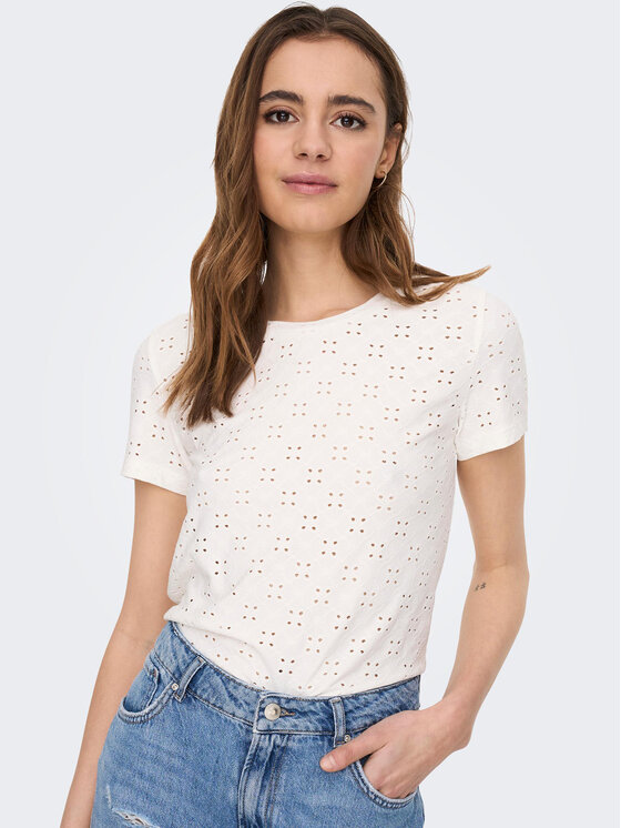 JDY JDY T-shirt 15158450 Bijela Regular Fit