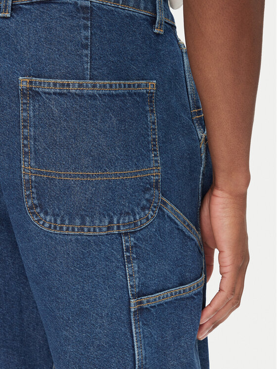 Jack & Jones Jack & Jones Pantaloni scurți de blugi Alex 12273238 Bleumarin Baggy Fit