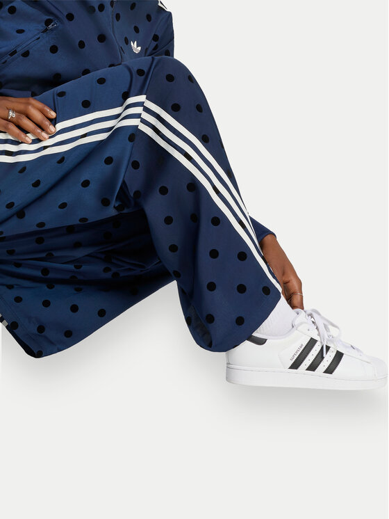 adidas adidas Spodnie dresowe Satin Polka Dots Wide Leg Pant LI2844 Niebieski Regular Fit