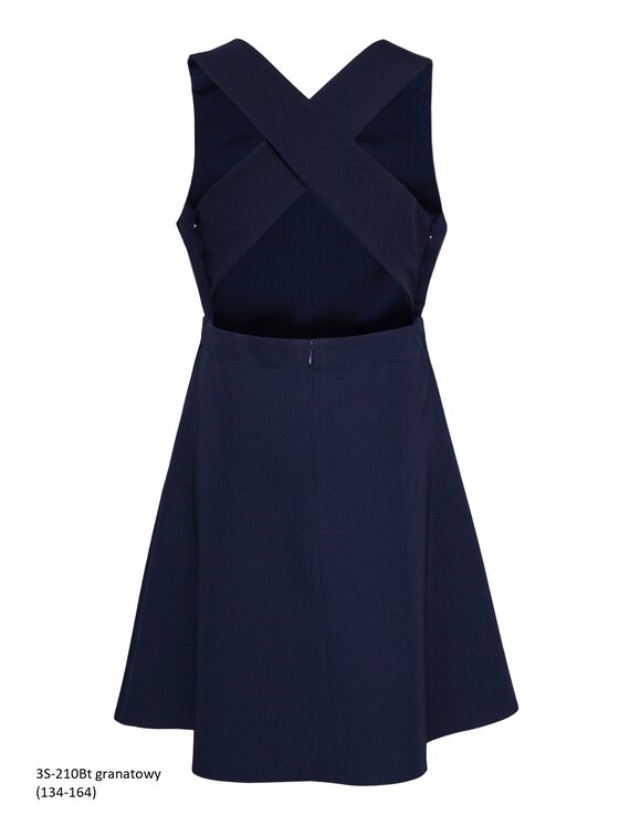 SLY SLY Sukienka 3S-210B Granatowy Comfortable Fit