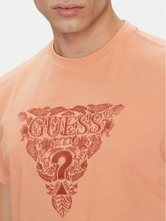 Guess Guess Тишърт M5GI16 K8FQ4 Оранжев Regular Fit