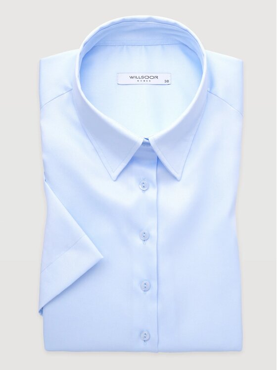 Willsoor Willsoor Koszula 62221 Niebieski jasny Slim Fit