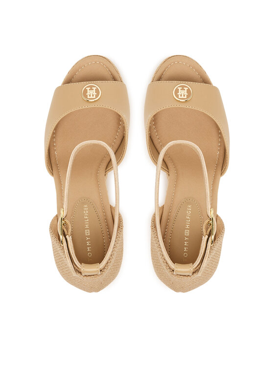 Tommy Hilfiger Tommy Hilfiger Espadrile Plate High Wedge Espad FW0FW09517 Svijetlo bež