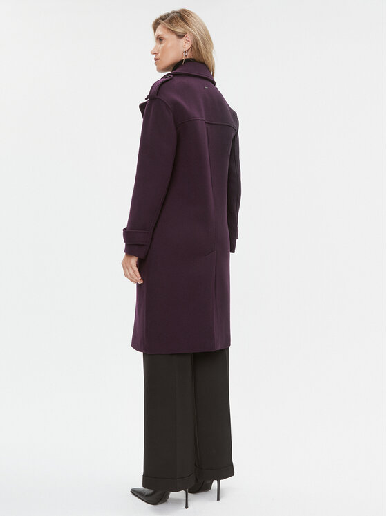 Morgan Morgan Cappotto di lana 232-GMIKI Viola Regular Fit