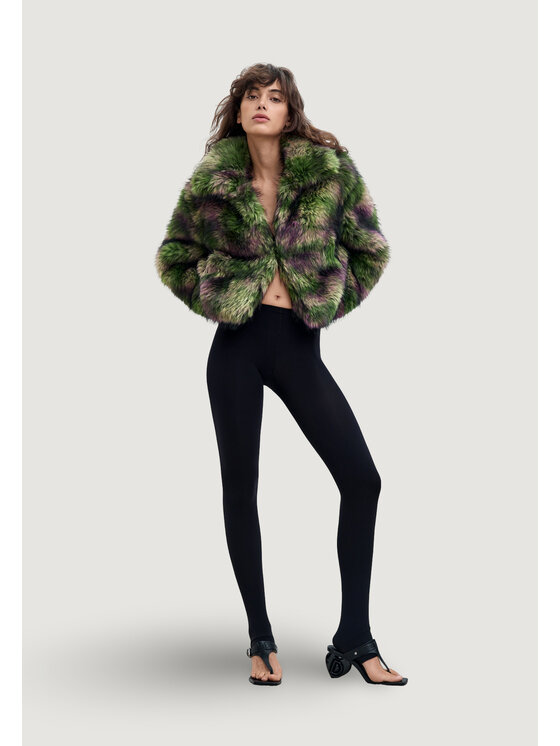 Desigual Desigual Γούνα FAKE FUR_CAMOMILLE_LA Πράσινο Mom Fit