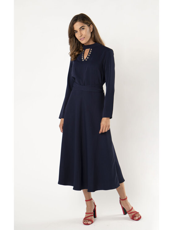 QUIOSQUE QUIOSQUE Večerní šaty MAYA DRESS Tmavomodrá Regular Fit