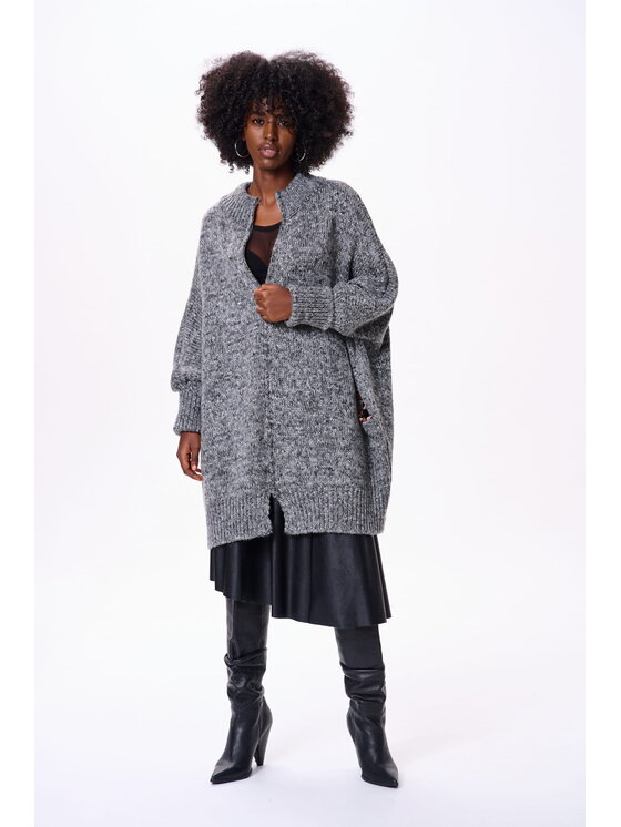 blue shadow blue shadow Kardigan Panga Czarny Regular Fit