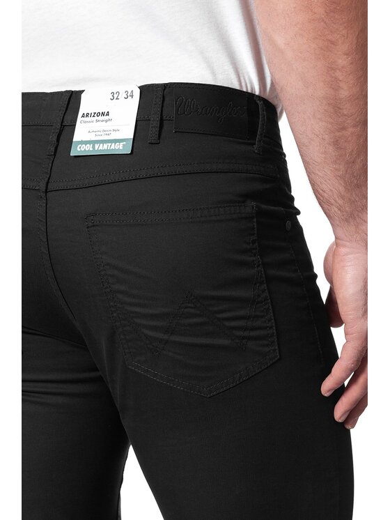Wrangler Wrangler Pantaloni di tessuto ARIZONA Nero Straight Fit