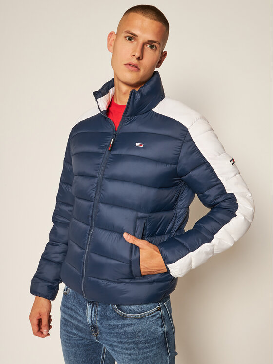 Tommy Jeans Pūkinė striukė Colorblock DM0DM08432 Tamsiai mėlyna Regular Fit  • Modivo.lt