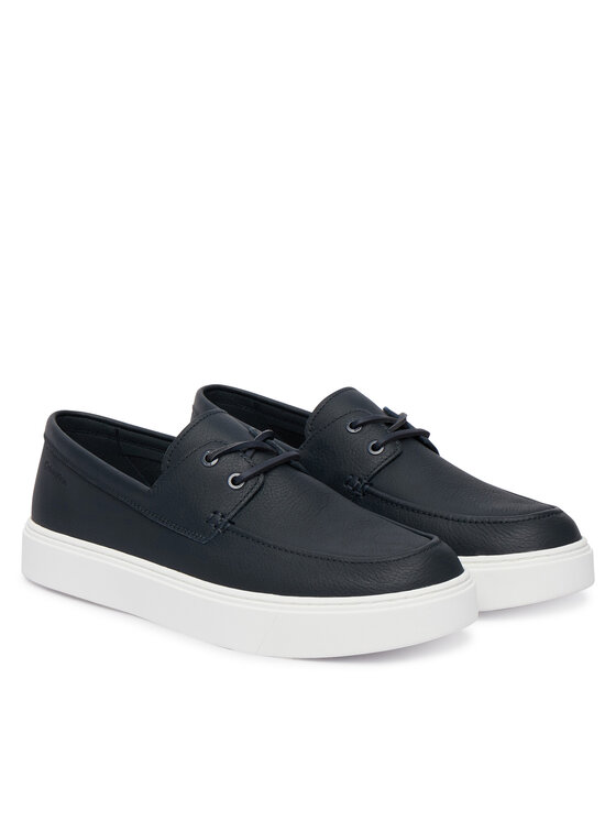 Calvin Klein Calvin Klein Półbuty Hybrid Clean Boat Shoe Lth HM0HM02233 Granatowy