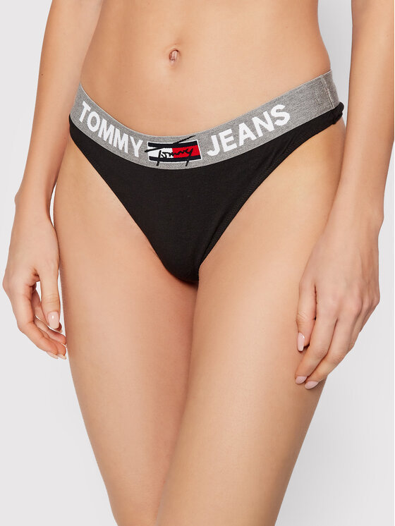 Tommy Jeans Stringi UW0UW02823 Melns