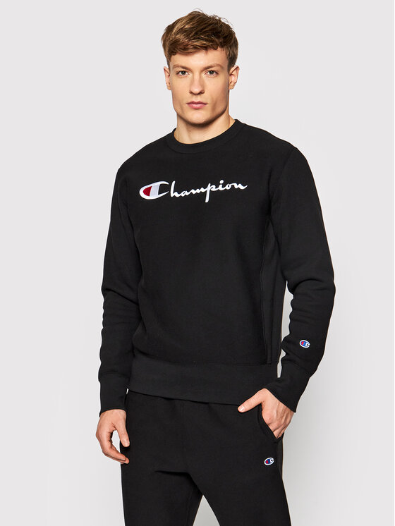 Champion Sweatshirt Embroidered Script Logo Reverse Weave 216539 Noir  Regular Fit | Modivo.fr