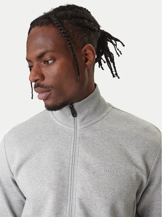 BOSS BOSS Mikina Skaz 50555496 Strieborná Regular Fit