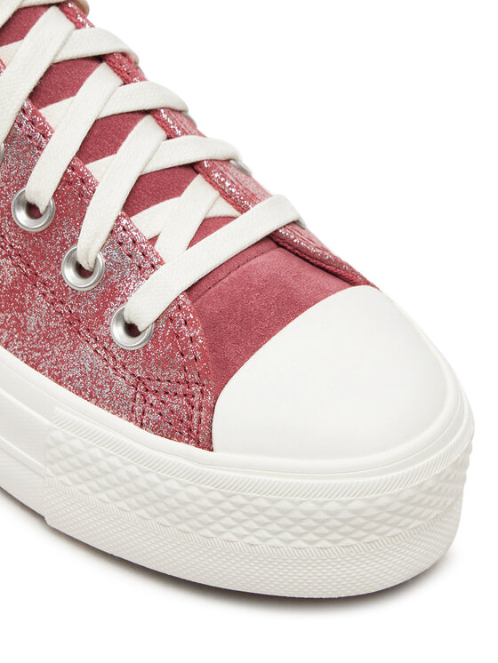 Converse Converse Trampki Chuck Taylor All Star Lift Platform Suede Shimmer A11634C Różowy