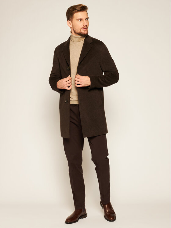 Cappotto di lana Storik 7126 9049 Marrone Regular