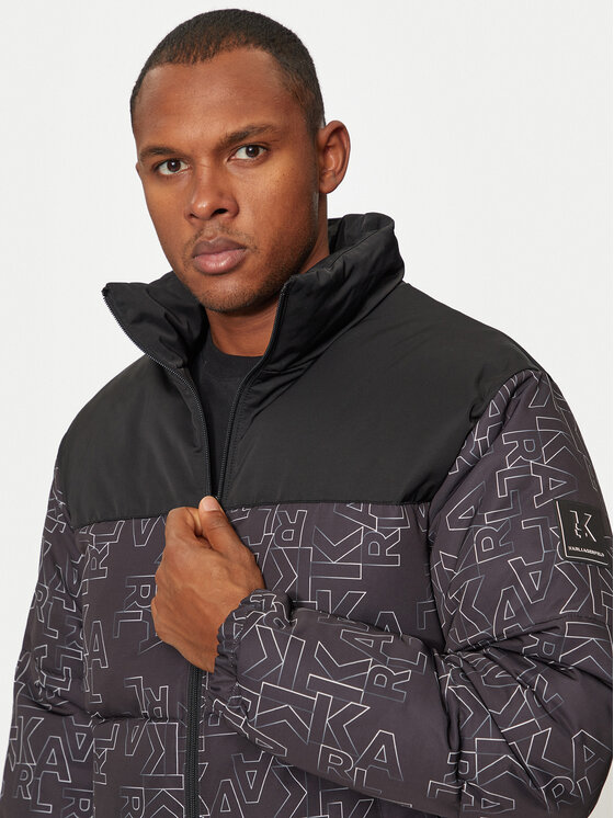 KARL LAGERFELD KARL LAGERFELD Пухено яке 505011 544528 Сив Regular Fit