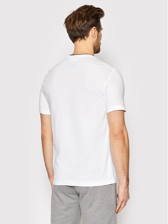 T-shirt Center Logo K10K107845 Bianco Regular Fit