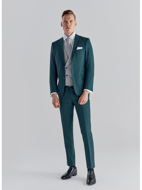 Pako Lorente Pako Lorente Spodnie garniturowe P22SF-6G-017 Zielony Slim Fit