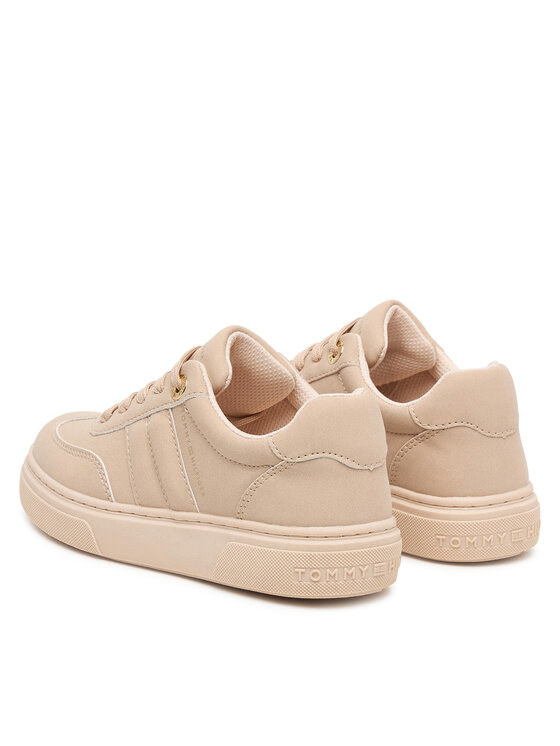 Tommy Hilfiger Tommy Hilfiger Sneakersy Low Cut Lace-Up Sneaker T3A9-35086-0315 S Beżowy jasny