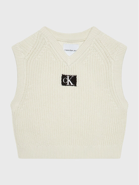 Calvin Klein Jeans Calvin Klein Jeans Džemper Monogram IG0IG01531 Écru Regular Fit