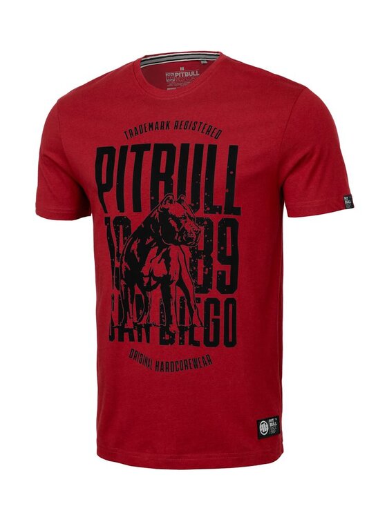 PITBULL PITBULL T-Shirt Koszulka San Diego Dog M Czerwony Regular Fit