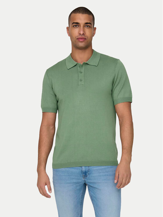 Only & Sons Polo Wyler 22022219 Zaļš Regular Fit